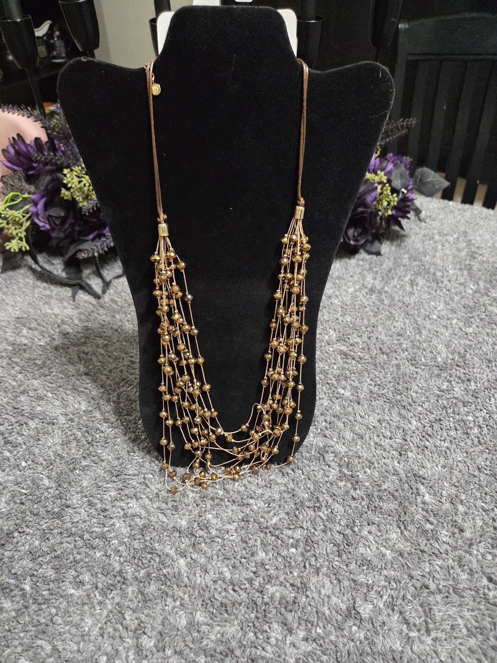 Cato Gold Multi-Strand Beaded Necklace